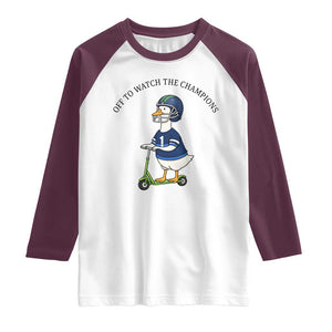 Funny Seattle Goose 2026 Raglan Shirt Off To Watch The Champions TS14 White Maroon Print Your Wear