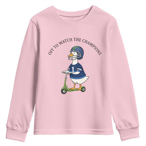 Funny Seattle Goose 2026 Youth Sweatshirt Off To Watch The Champions TS14 Light Pink Print Your Wear