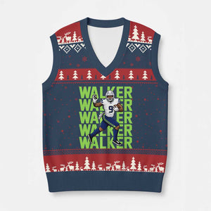 Seattle Championship 2026 V-Neck Knit Sweater Vest TS14 Navy Red Print Your Wear