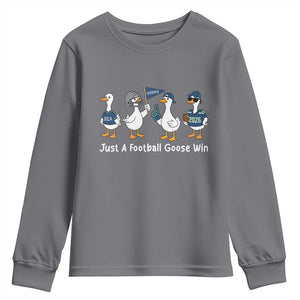 Seattle 2026 Youth Sweatshirt Just A Football Goose Win TS14 Charcoal Print Your Wear