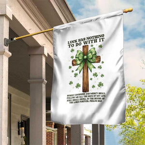 Faith Over Luck St Patrick's Day Garden Flag Christian Jesus Bible Verse Psalm 23 TS14 Print Your Wear