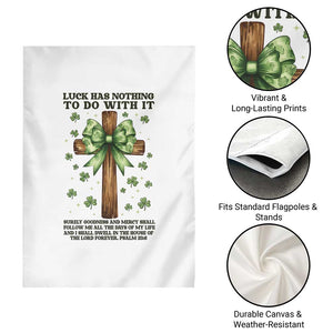 Faith Over Luck St Patrick's Day Garden Flag Christian Jesus Bible Verse Psalm 23 TS14 Print Your Wear