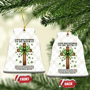 Faith Over Luck St Patrick's Day Ceramic Ornament Christian Jesus Bible Verse Psalm 23 TS14 Print Your Wear