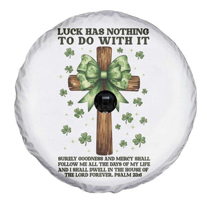 Faith Over Luck St Patrick's Day Spare Tire Cover Christian Jesus Bible Verse Psalm 23 TS14 Print Your Wear