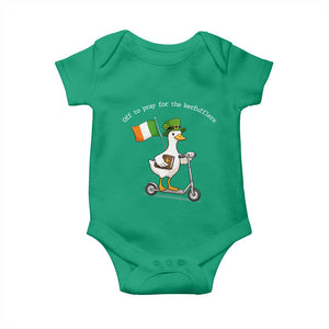 Funny Goose Christian St Patrick's Day Baby Onesie Off To Pray For The Kerfufflers TS14 Irish Green Print Your Wear