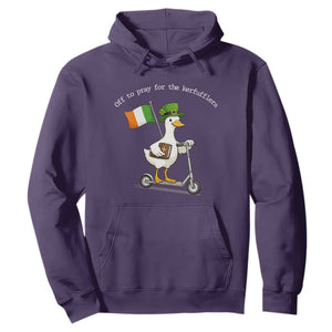Funny Goose Christian St Patrick's Day Hoodie Off To Pray For The Kerfufflers TS14 Purple Print Your Wear