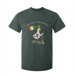 Funny Goose Christian St Patrick's Day T Shirt For Kid Off To Pray For The Kerfufflers TS14 Dark Forest Green Print Your Wear