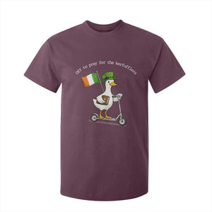 Funny Goose Christian St Patrick's Day T Shirt For Kid Off To Pray For The Kerfufflers TS14 Maroon Print Your Wear