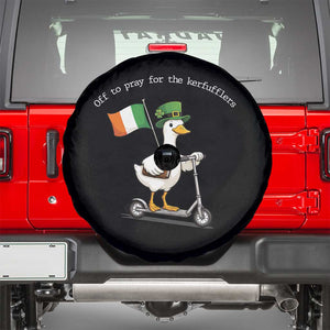 Funny Goose Christian St Patrick's Day Spare Tire Cover Off To Pray For The Kerfufflers TS14 Black Print Your Wear