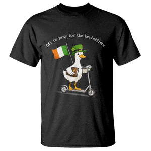 Funny Goose Christian St Patrick's Day T Shirt Off To Pray For The Kerfufflers TS14 Black Print Your Wear
