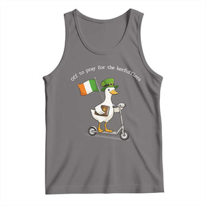 Funny Goose Christian St Patrick's Day Tank Top Off To Pray For The Kerfufflers TS14 Deep Heather Print Your Wear
