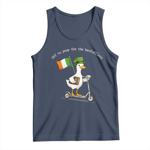 Funny Goose Christian St Patrick's Day Tank Top Off To Pray For The Kerfufflers TS14 Navy Print Your Wear
