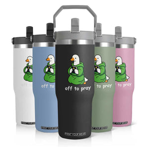 Christian Goose St Patrick's Day Flip Straw Tumbler Off To Pray TS14 Print Your Wear