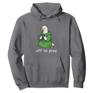 Christian Goose St Patrick's Day Hoodie Off To Pray TS14 Charcoal Print Your Wear