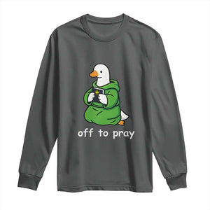 Christian Goose St Patrick's Day Long Sleeve Shirt Off To Pray TS14 Dark Heather Print Your Wear