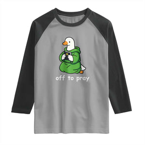 Christian Goose St Patrick's Day Raglan Shirt Off To Pray TS14 Sport Gray Black Print Your Wear