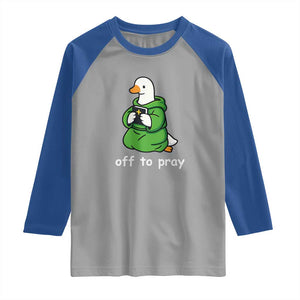 Christian Goose St Patrick's Day Raglan Shirt Off To Pray TS14 Sport Gray Royal Print Your Wear