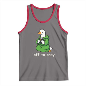 Christian Goose St Patrick's Day Tank Top Off To Pray TS14 Deep Heather Red Print Your Wear