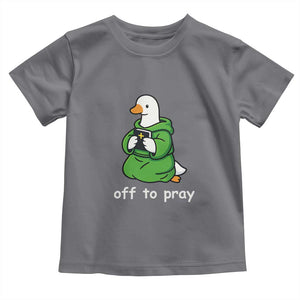 Christian Goose St Patrick's Day Toddler T Shirt Off To Pray TS14 Charcoal Print Your Wear