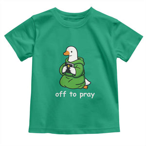 Christian Goose St Patrick's Day Toddler T Shirt Off To Pray TS14 Irish Green Print Your Wear