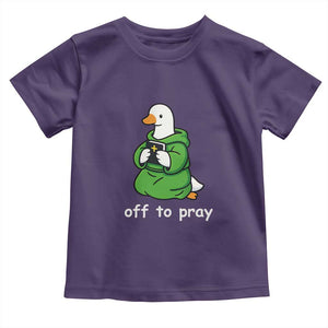 Christian Goose St Patrick's Day Toddler T Shirt Off To Pray TS14 Purple Print Your Wear