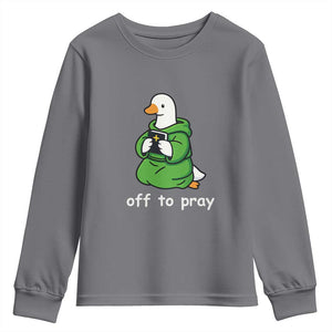 Christian Goose St Patrick's Day Youth Sweatshirt Off To Pray TS14 Charcoal Print Your Wear
