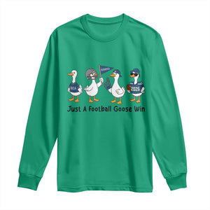 Funny Seattle 2026 Long Sleeve Shirt Just A Football Goose Win TS14 Irish Green Print Your Wear