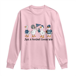Funny Seattle 2026 Long Sleeve Shirt Just A Football Goose Win TS14 Light Pink Print Your Wear
