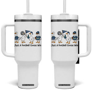 Funny Seattle 2026 Tumbler With Handle Just A Football Goose Win TS14 One Size: 40 oz White Print Your Wear