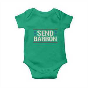 Send Barron Baby Onesie Viral Hashtag Political Protest TS14 Irish Green Print Your Wear