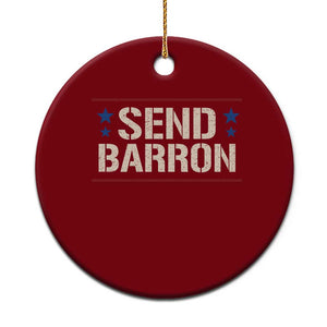 Send Barron Ceramic Ornament Viral Hashtag Political Protest TS14 1pc Red Print Your Wear