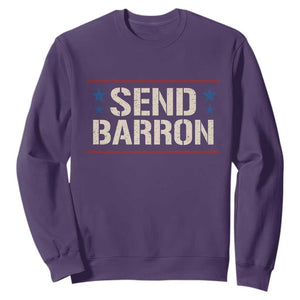 Send Barron Sweatshirt Viral Hashtag Political Protest TS14 Purple Print Your Wear
