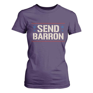 Send Barron T Shirt For Women Viral Hashtag Political Protest TS14 Purple Print Your Wear