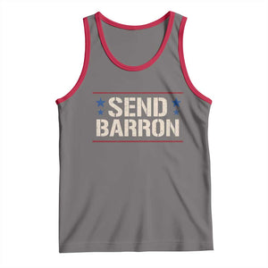Send Barron Tank Top Viral Hashtag Political Protest TS14 Deep Heather Red Print Your Wear