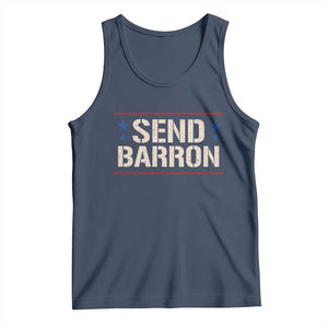 Send Barron Tank Top Viral Hashtag Political Protest TS14 Navy Print Your Wear