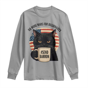 Send Barron Meme Long Sleeve Shirt Funny Cat Sarcastic Political TS14 Sport Gray Print Your Wear