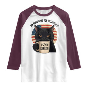 Send Barron Meme Raglan Shirt Funny Cat Sarcastic Political TS14 White Maroon Print Your Wear
