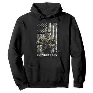Send Barron Hoodie Sarcastic Political American Flag Camo Soldier TS14 Black Print Your Wear
