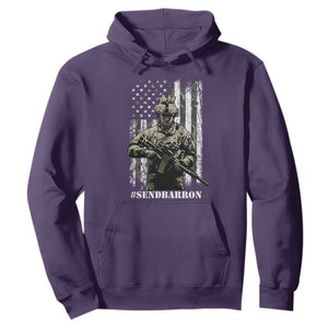 Send Barron Hoodie Sarcastic Political American Flag Camo Soldier TS14 Purple Print Your Wear
