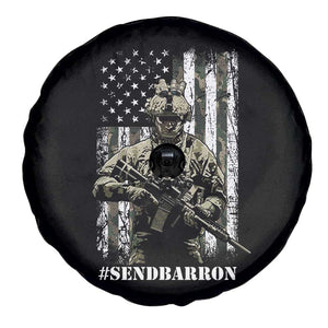 Send Barron Spare Tire Cover Sarcastic Political American Flag Camo Soldier TS14 Print Your Wear