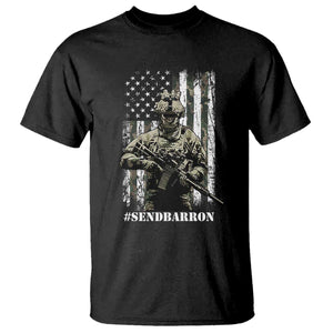 Send Barron T Shirt Sarcastic Political American Flag Camo Soldier TS14 Black Print Your Wear