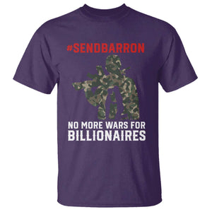 Send Barron T Shirt No More Wars For Billionaires TS14 Purple Print Your Wear
