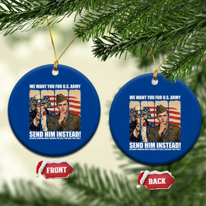 Send Barron Ceramic Ornament We Want You For US Army TS14 1pc Blue Print Your Wear