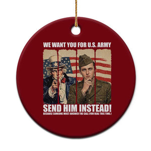 Send Barron Ceramic Ornament We Want You For US Army TS14 1pc Red Print Your Wear