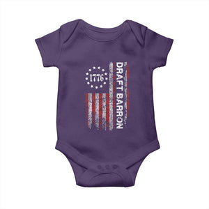 Draft Barron Baby Onesie Anti War Send Barron Viral Internet Meme TS14 Purple Print Your Wear