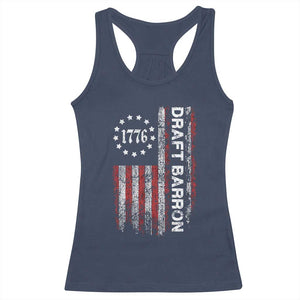 Draft Barron Racerback Tank Top Anti War Send Barron Viral Internet Meme TS14 Navy Print Your Wear
