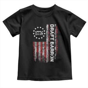Draft Barron Toddler T Shirt Anti War Send Barron Viral Internet Meme TS14 Black Print Your Wear