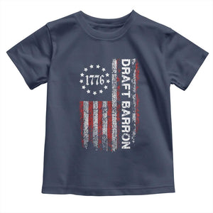 Draft Barron Toddler T Shirt Anti War Send Barron Viral Internet Meme TS14 Navy Print Your Wear