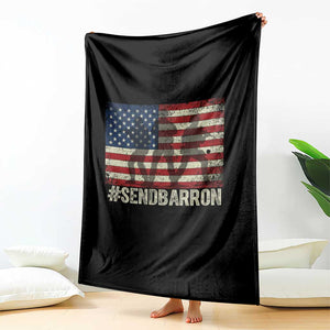 Send Barron Throw Blanket Vintage American Flag Soldier Hashtag Internet Meme TS14 Print Your Wear