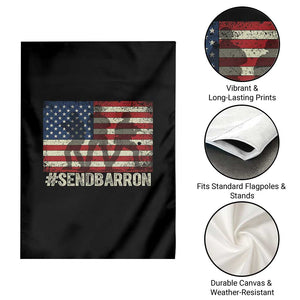 Send Barron Garden Flag Vintage American Flag Soldier Hashtag Internet Meme TS14 Print Your Wear
